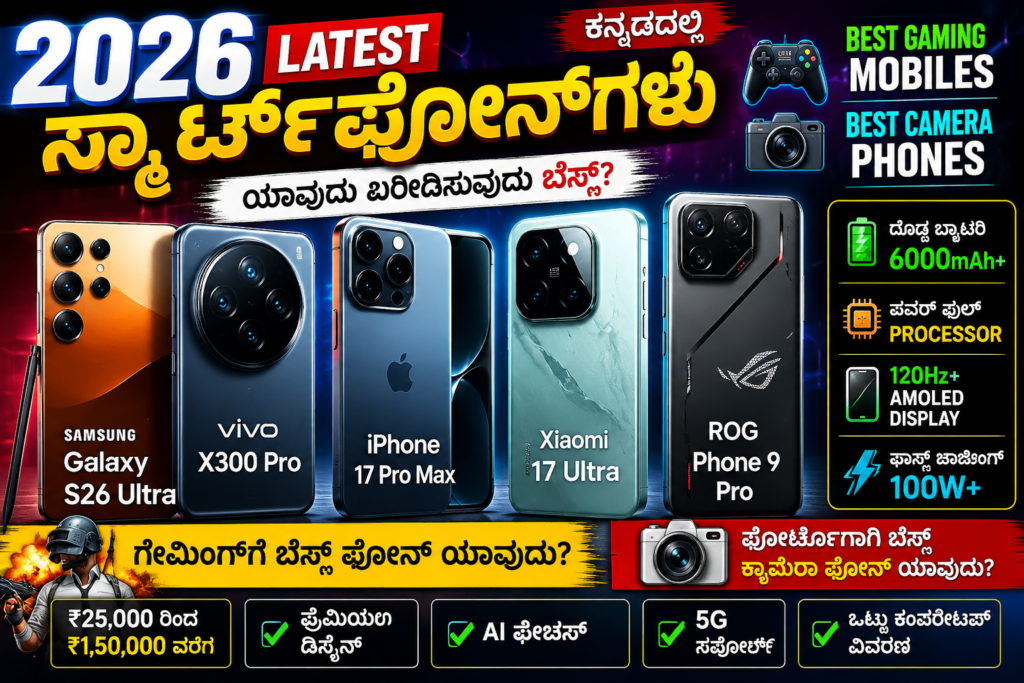 2026 Latest Smartphones in Kannada | Best Gaming